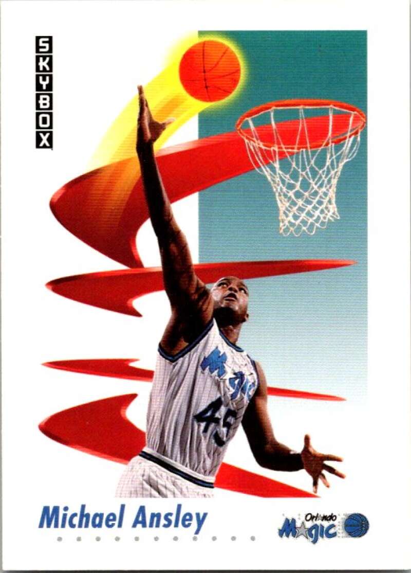 1991-92 SkyBox #201 Michael Ansley Orlando Magic V77177 Image 1