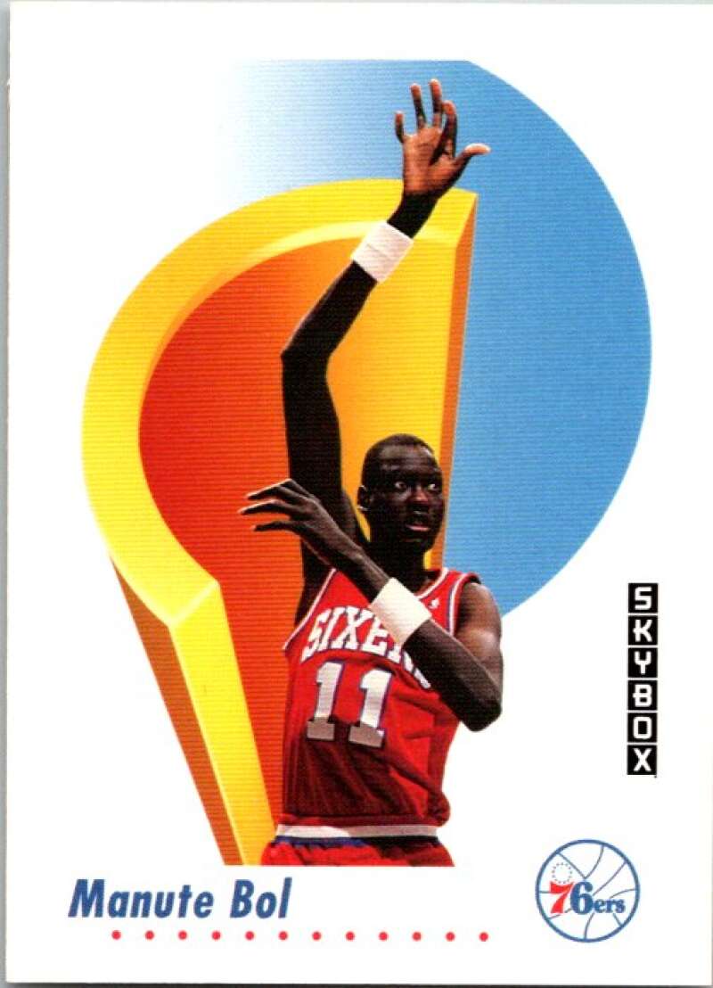 1991-92 SkyBox #212 Manute Bol Philadelphia 76ers V77193 Image 1
