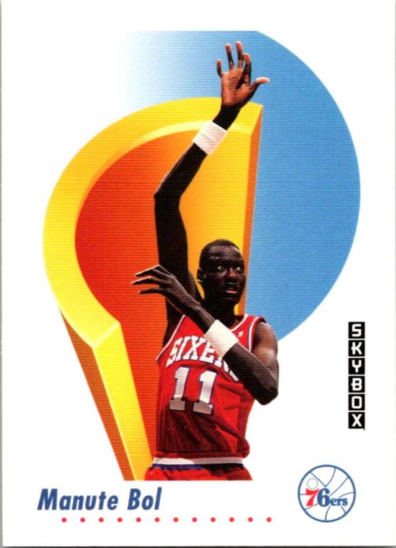 1991-92 SkyBox #212 Manute Bol Philadelphia 76ers V77194 Image 1