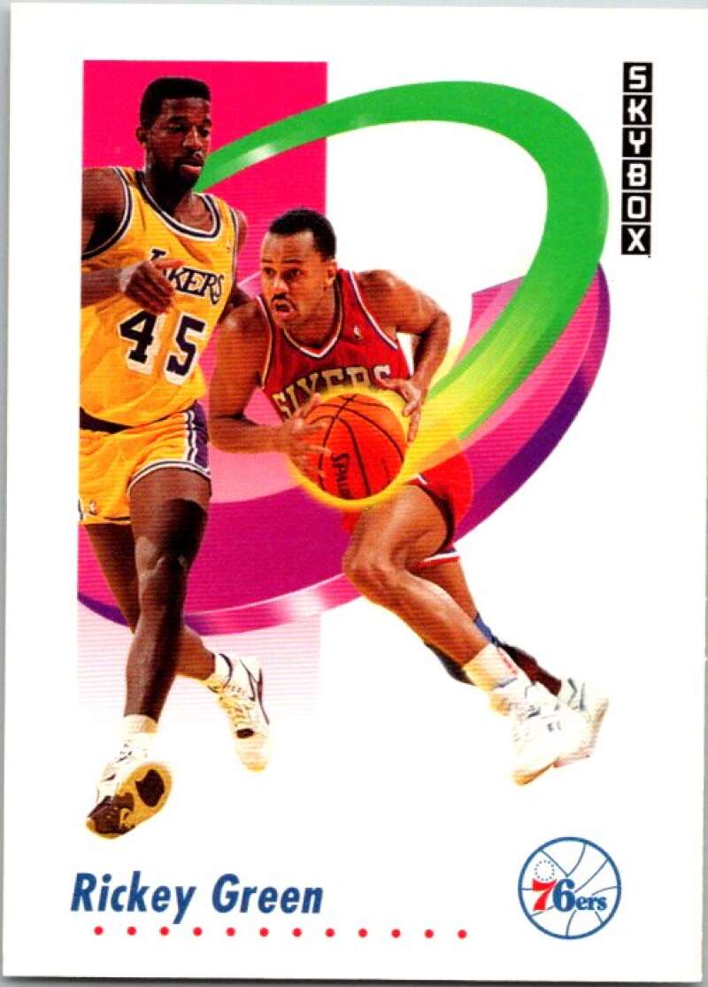 1991-92 SkyBox #215 Rickey Green Philadelphia 76ers V77198 Image 1