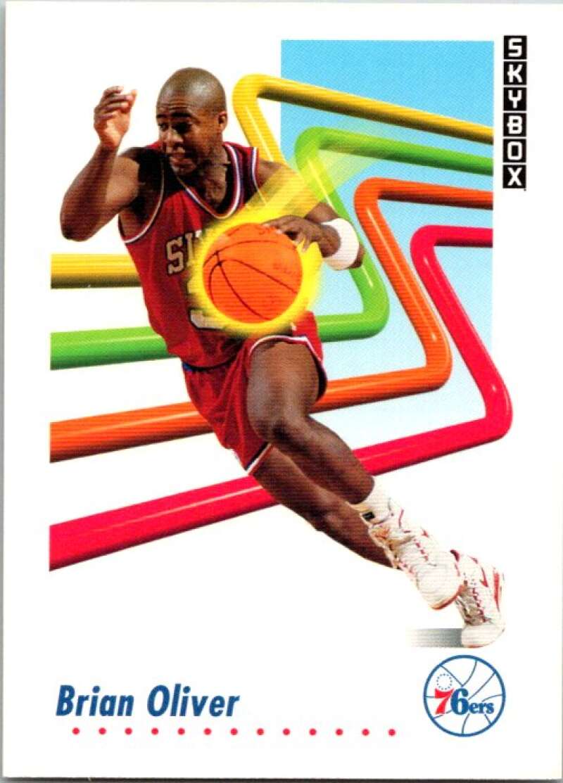 1991-92 SkyBox #218 Brian Oliver Philadelphia 76ers V77202 Image 1