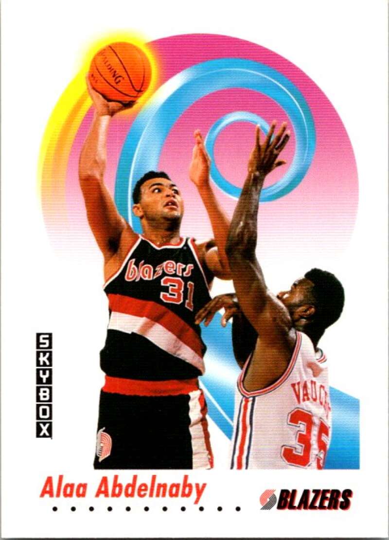 1991-92 SkyBox #232 Alaa Abdelnaby Portland Trail Blazers V77225 Image 1