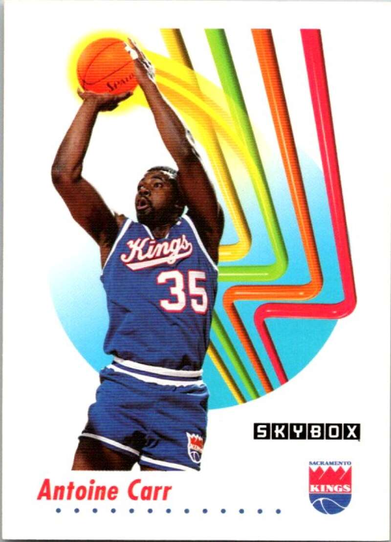 1991-92 SkyBox #244 Antoine Carr Sacramento Kings V77245 Image 1
