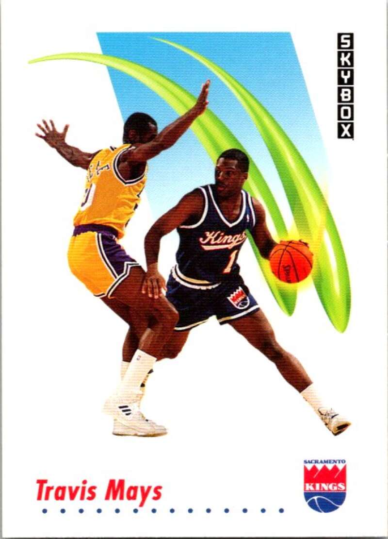1991-92 SkyBox #248 Travis Mays Sacramento Kings V77252 Image 1