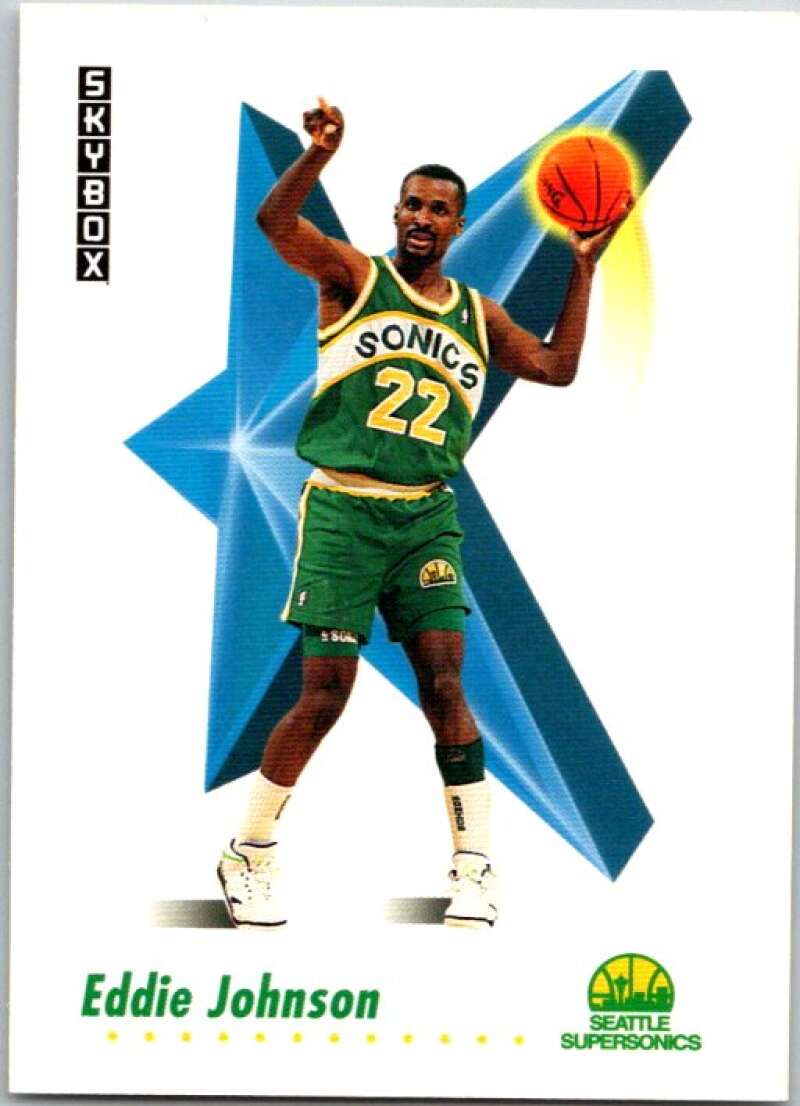 1991-92 SkyBox #270 Eddie Johnson Seattle SuperSonics V77281 Image 1