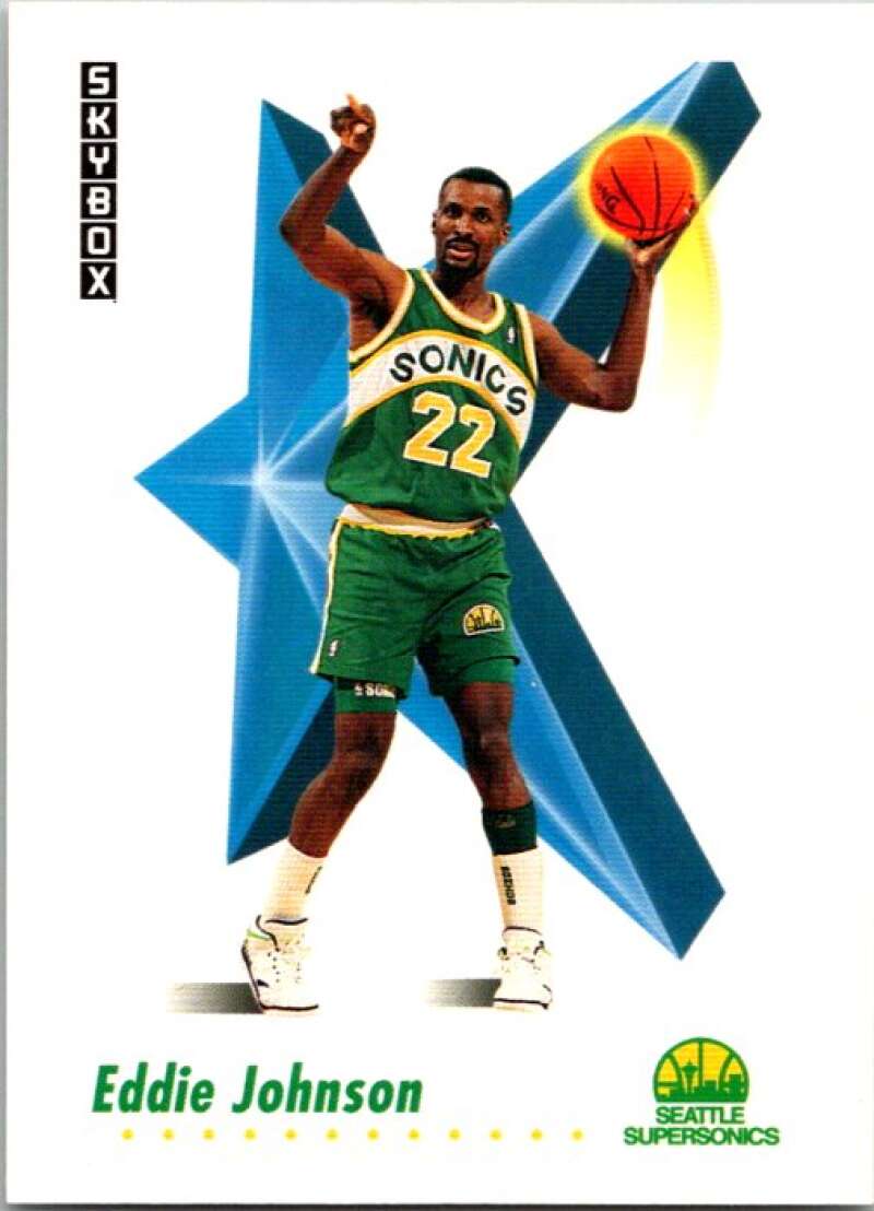 1991-92 SkyBox #270 Eddie Johnson Seattle SuperSonics V77282 Image 1
