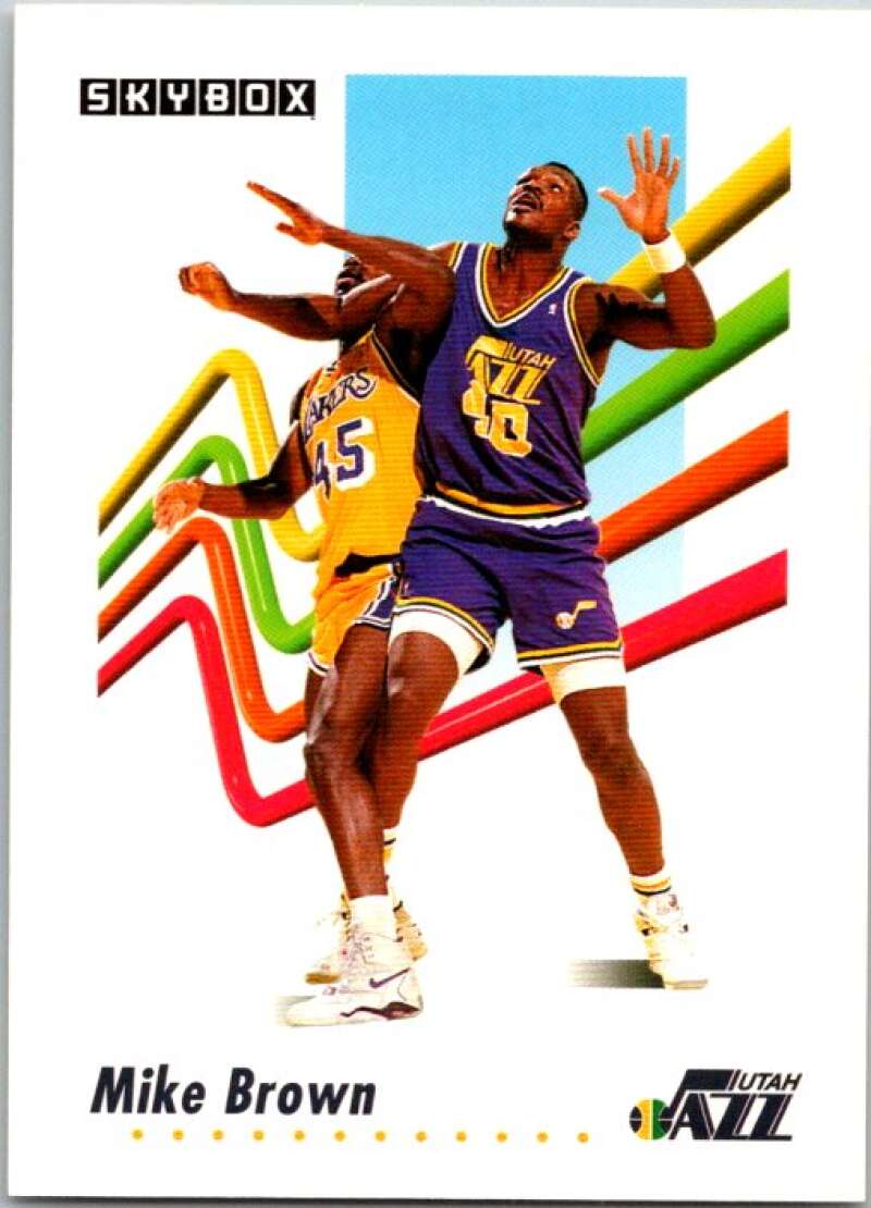 1991-92 SkyBox #277 Mike Brown Utah Jazz V77291 Image 1