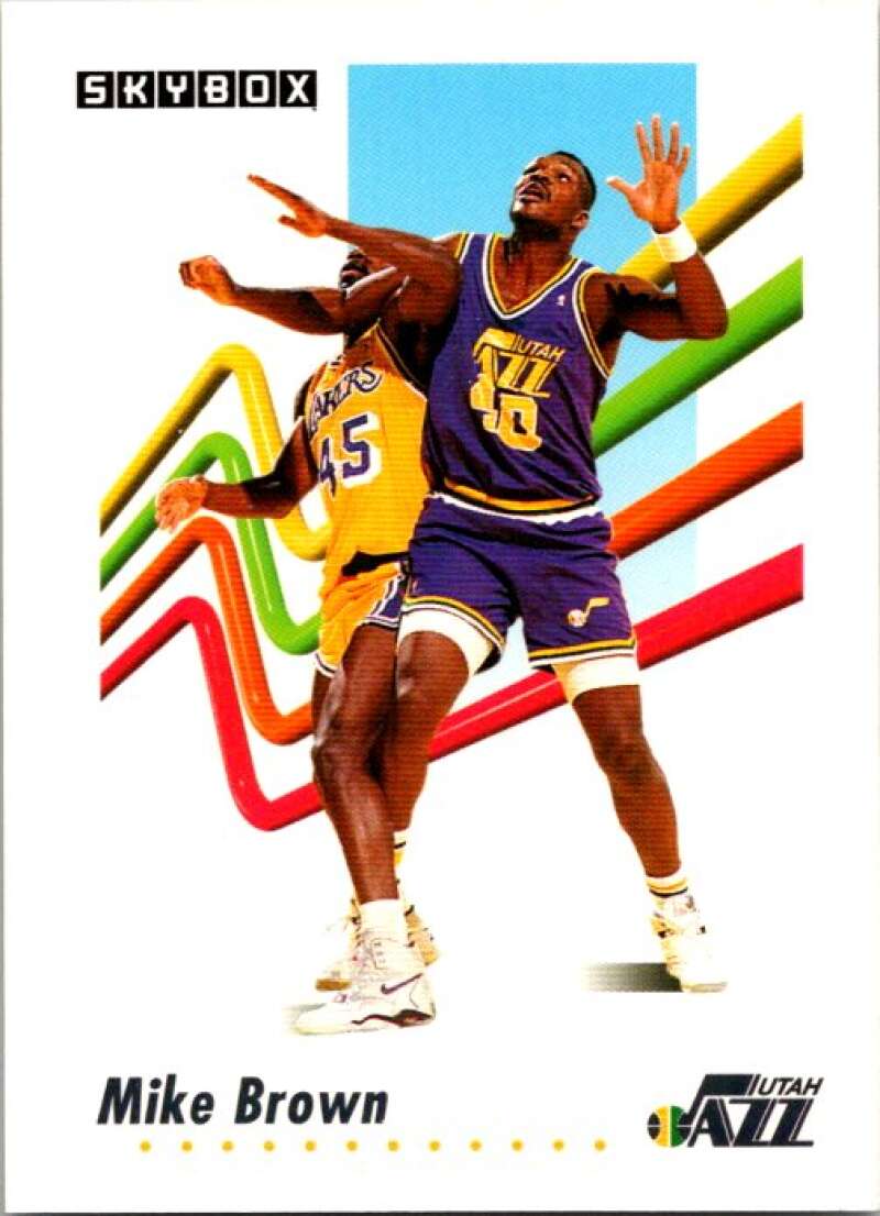 1991-92 SkyBox #277 Mike Brown Utah Jazz V77292 Image 1