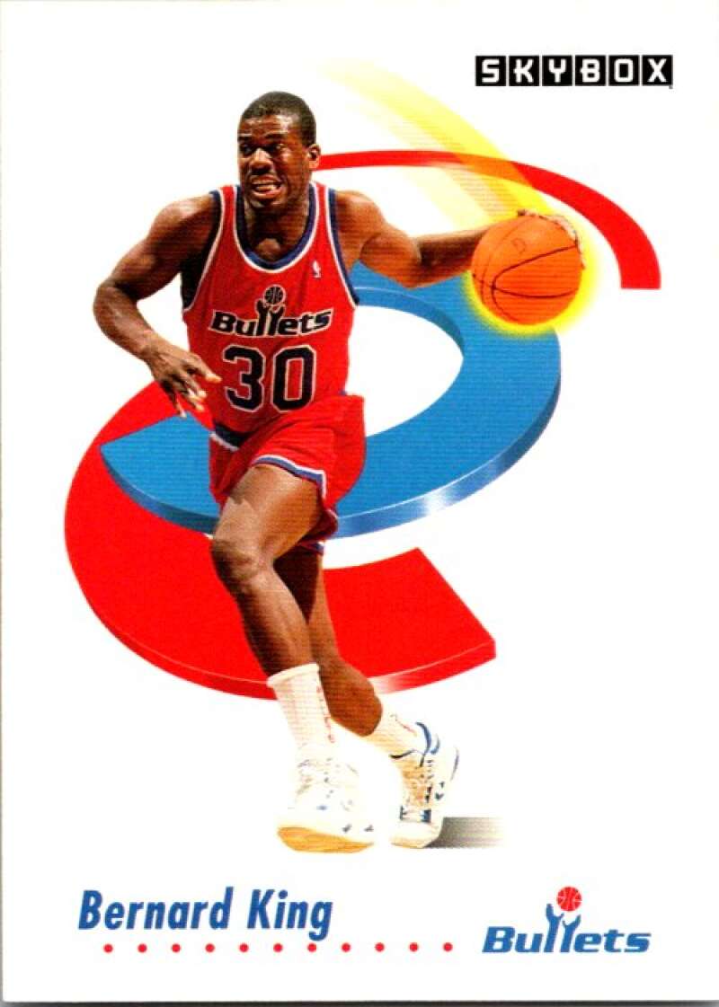 1991-92 SkyBox #294 Bernard King Washington Bullets V77316 Image 1
