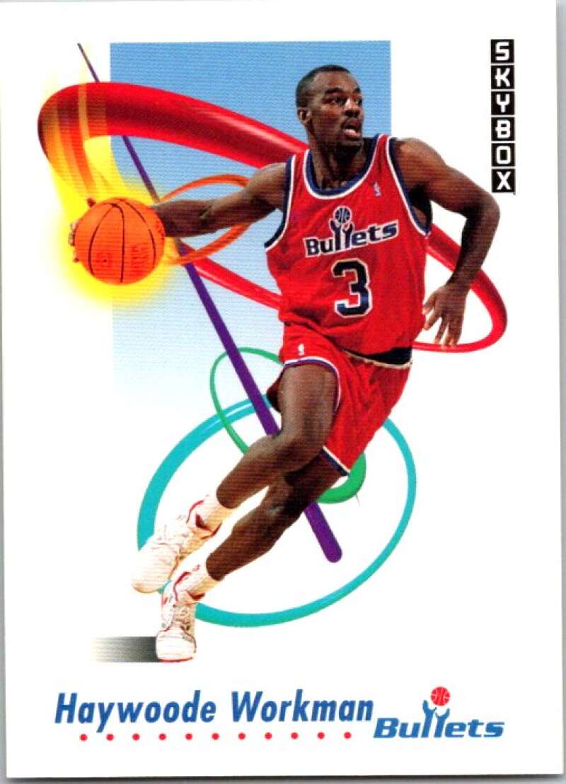 1991-92 SkyBox #297 Haywoode Workman RC Rookie Washington Bullets V77320 Image 1