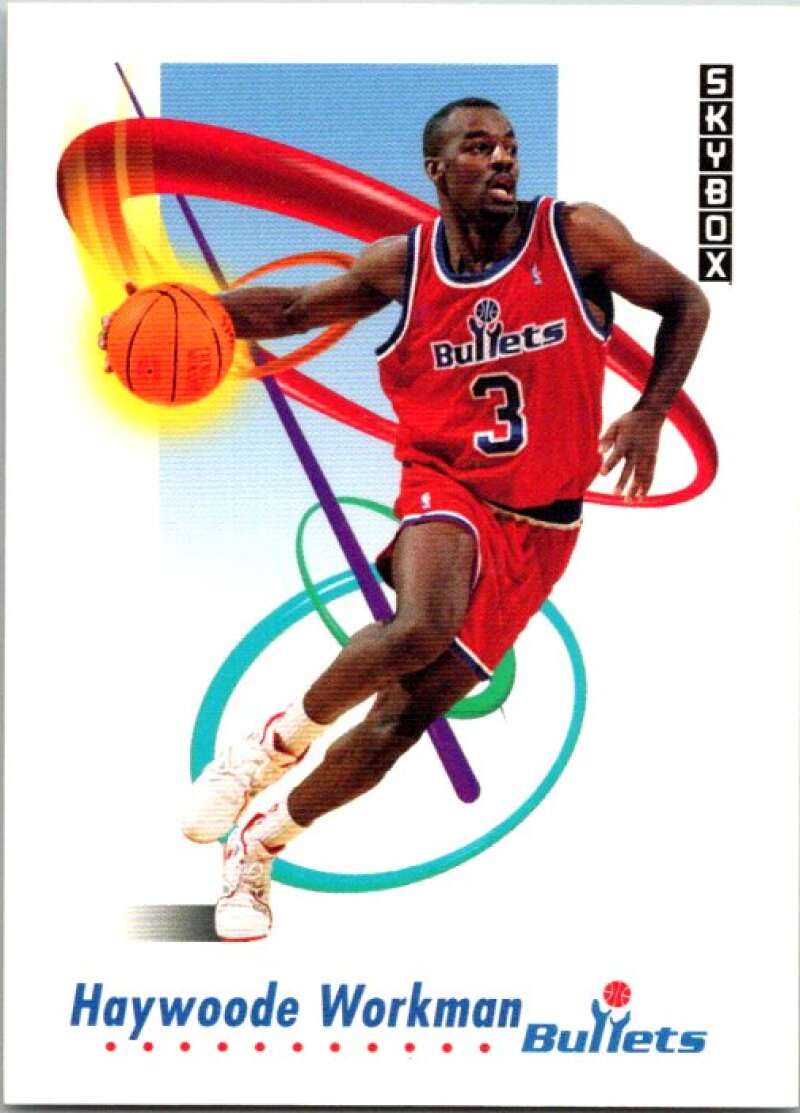 1991-92 SkyBox #297 Haywoode Workman RC Rookie Washington Bullets V77321 Image 1
