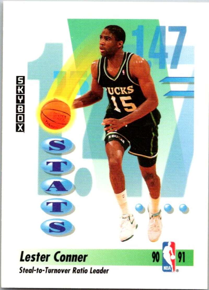 1991-92 SkyBox #299 Lester Conner Milwaukee Bucks V77323 Image 1