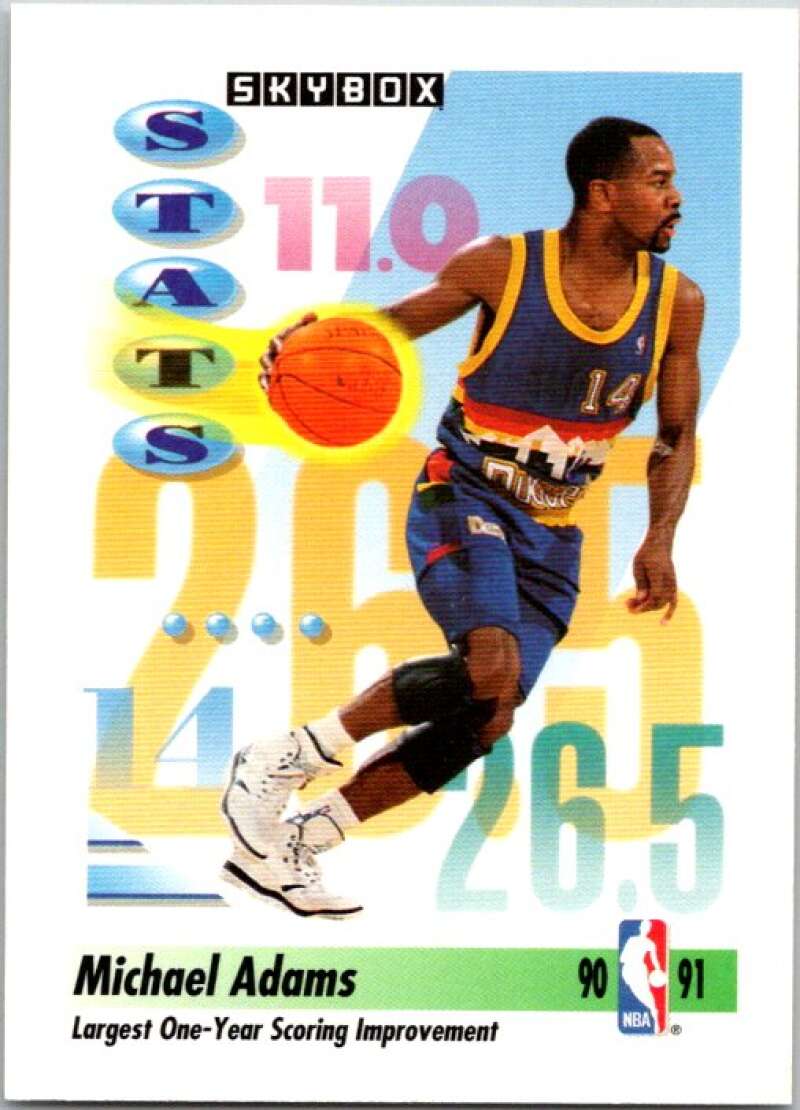 1991-92 SkyBox #300 Michael Adams Denver Nuggets V77324 Image 1