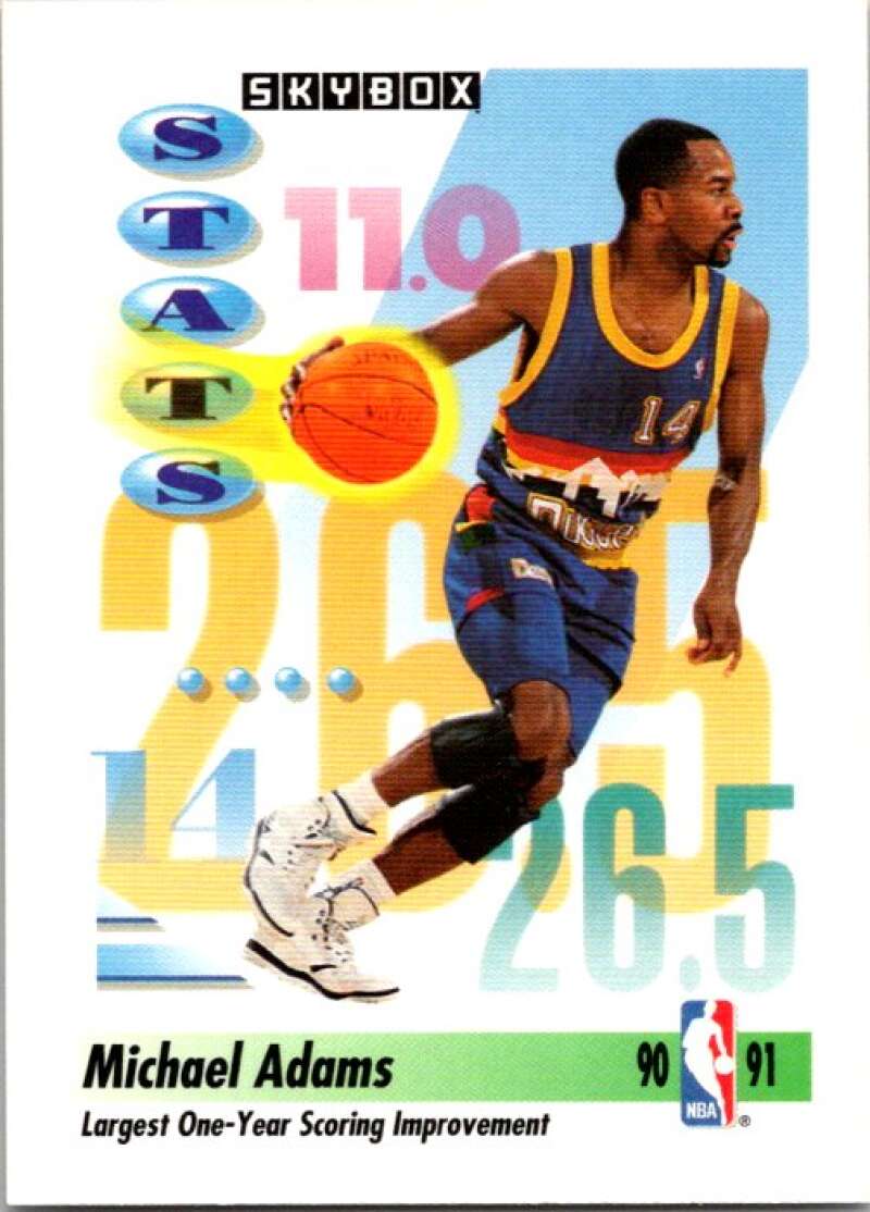 1991-92 SkyBox #300 Michael Adams Denver Nuggets V77325 Image 1