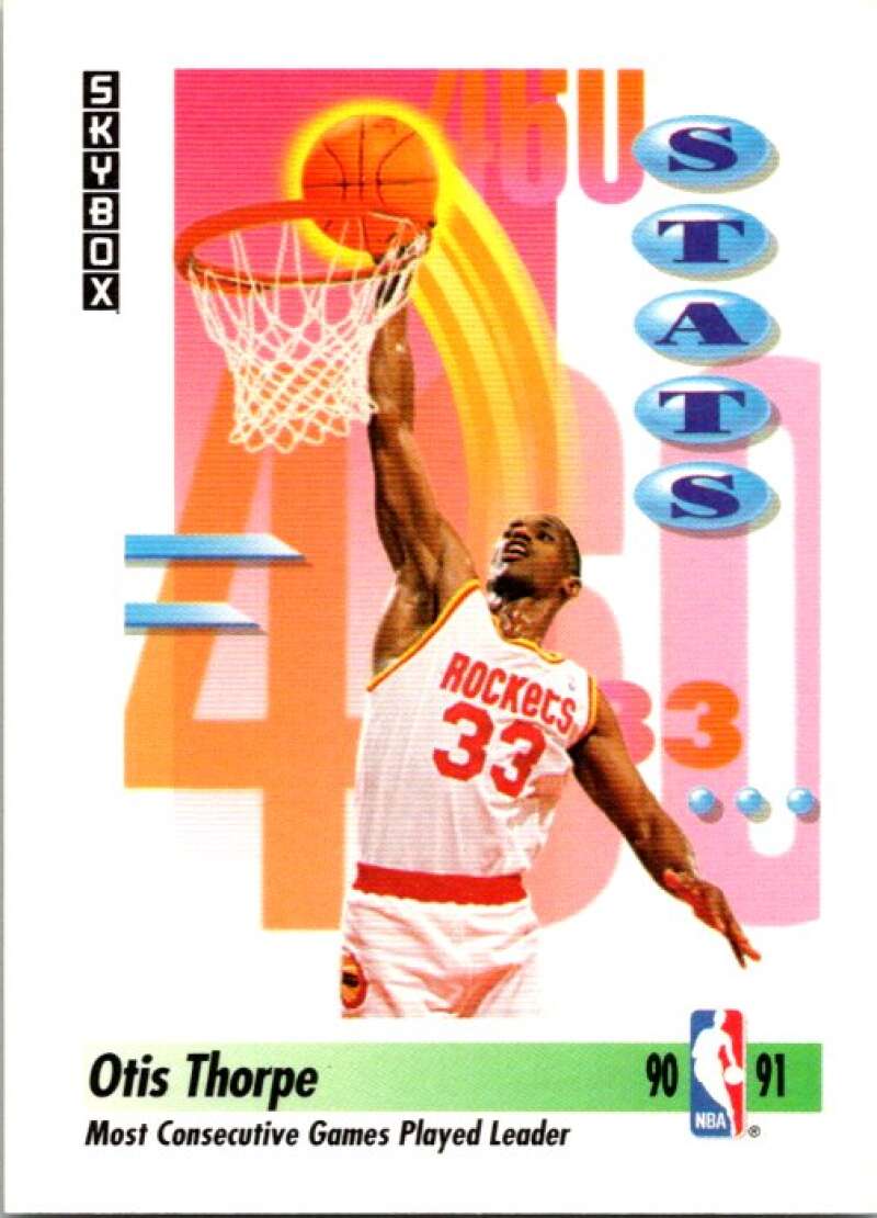 1991-92 SkyBox #302 Otis Thorpe Houston Rockets V77328 Image 1
