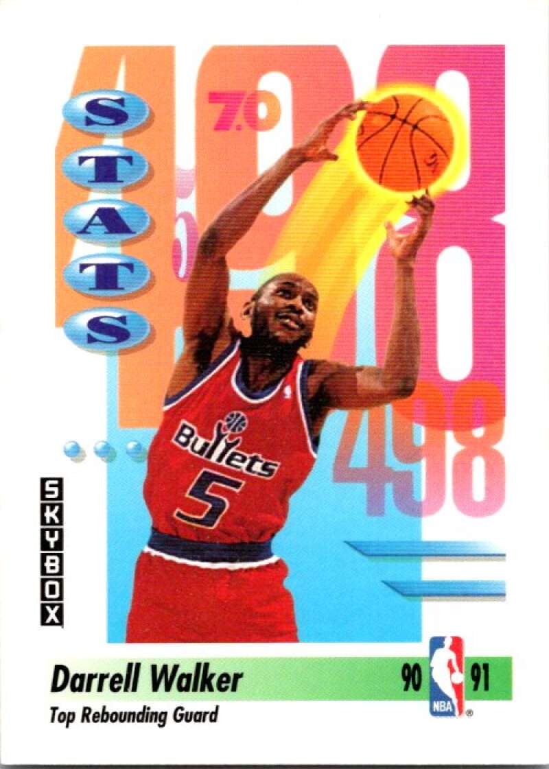 1991-92 SkyBox #304 Darrell Walker Washington Bullets V77331 Image 1