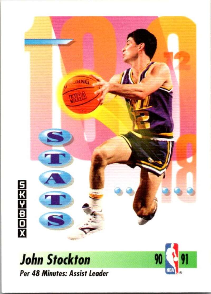 1991-92 SkyBox #306 John Stockton LL Utah Jazz V77334 Image 1