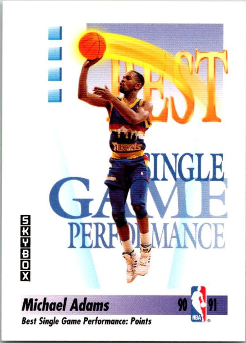 1991-92 SkyBox #308 Michael Adams Denver Nuggets V77338 Image 1
