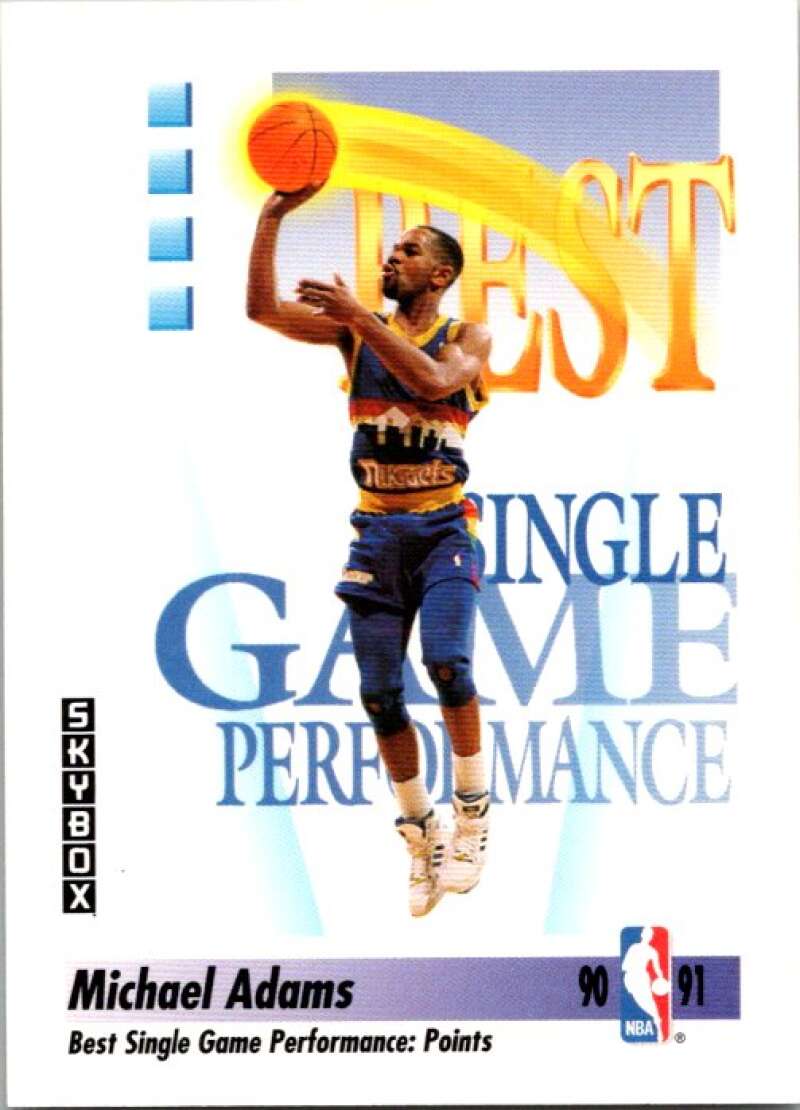 1991-92 SkyBox #308 Michael Adams Denver Nuggets V77339 Image 1