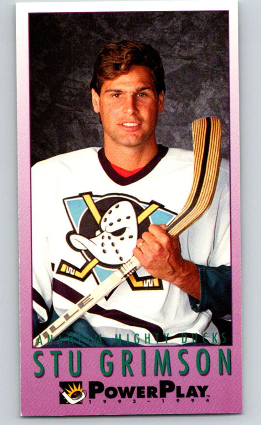 1993-94 PowerPlay #1 Stu Grimson  Anaheim Ducks  V77400 Image 1