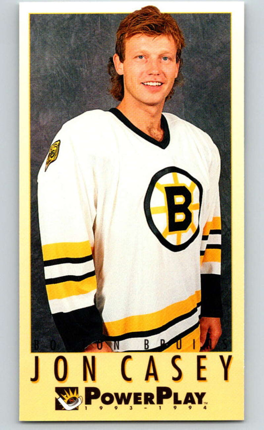 1993-94 PowerPlay #17 Jon Casey  Boston Bruins  V77431 Image 1
