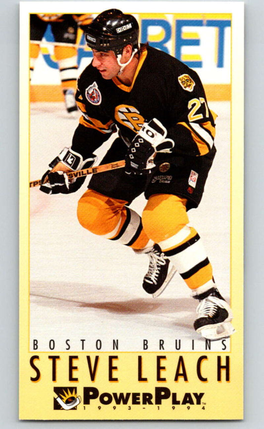 1993-94 PowerPlay #21 Steve Leach  Boston Bruins  V77439 Image 1