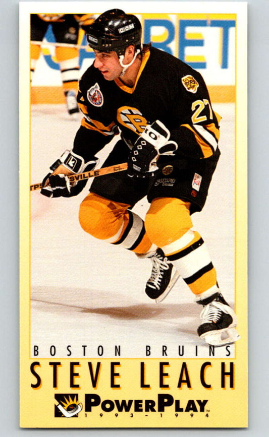 1993-94 PowerPlay #21 Steve Leach  Boston Bruins  V77440 Image 1