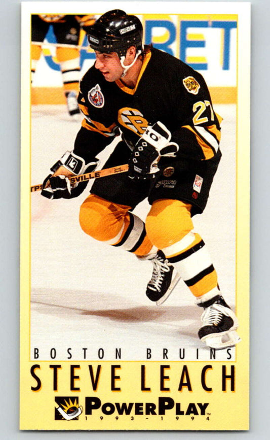 1993-94 PowerPlay #21 Steve Leach  Boston Bruins  V77441 Image 1