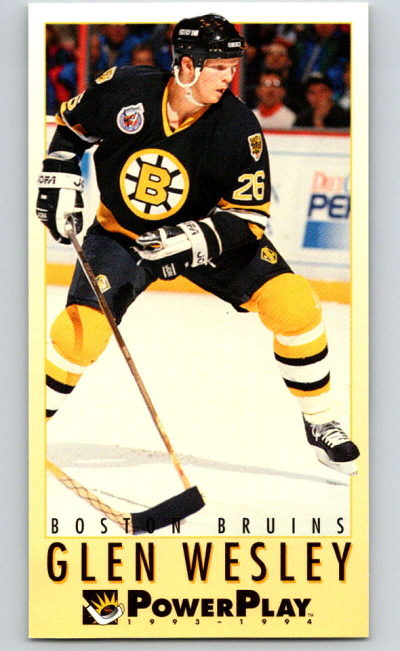 1993-94 PowerPlay #25 Glen Wesley Boston Bruins V77452 Image 1