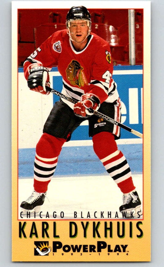 1993-94 PowerPlay #48 Karl Dykhuis  Chicago Blackhawks  V77493 Image 1