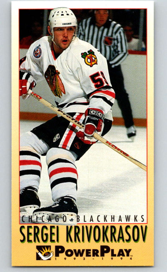 1993-94 PowerPlay #51 Sergei Krivokrasov  Chicago Blackhawks  V77498 Image 1