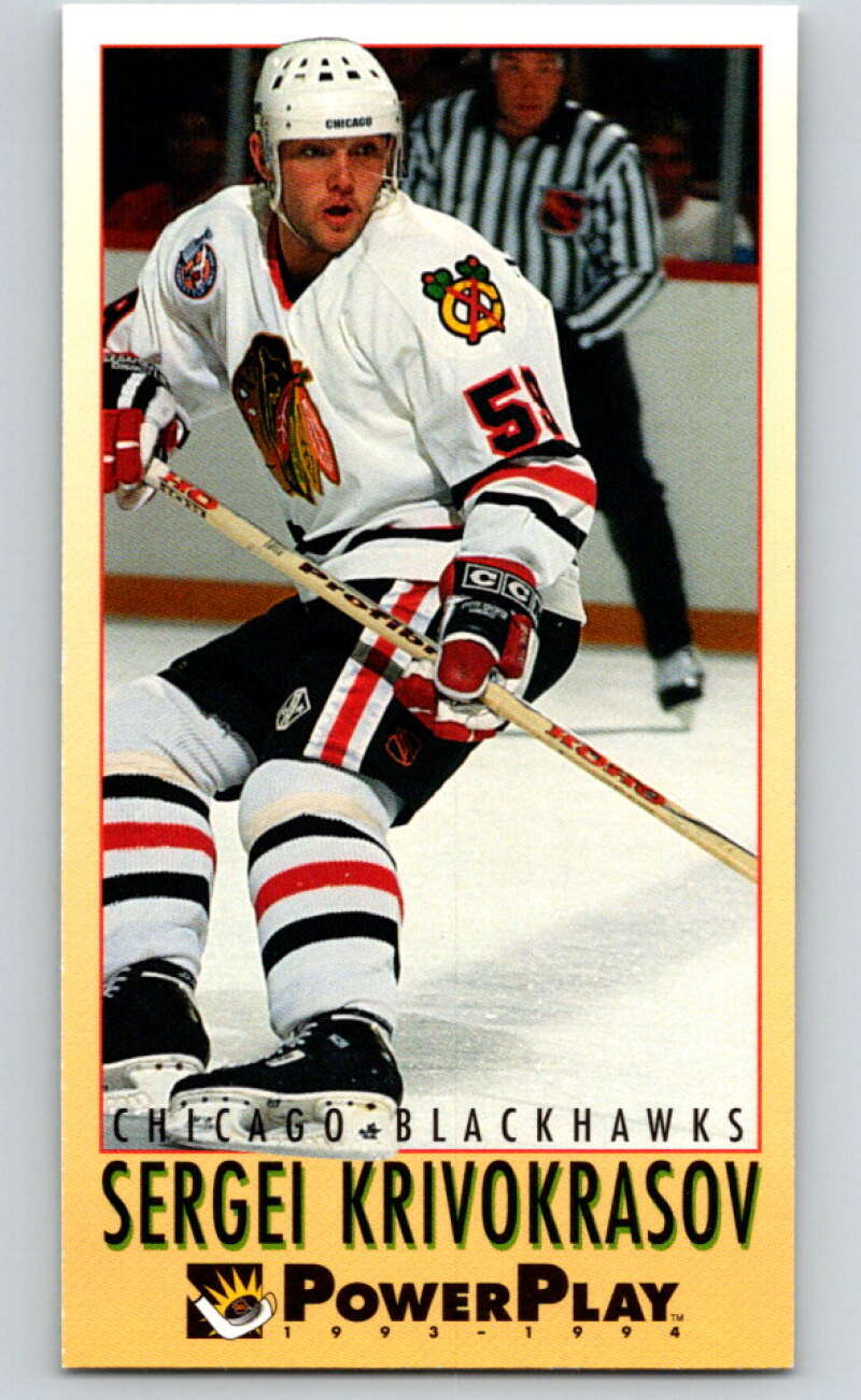 1993-94 PowerPlay #51 Sergei Krivokrasov Chicago Blackhawks V77499 Image 1