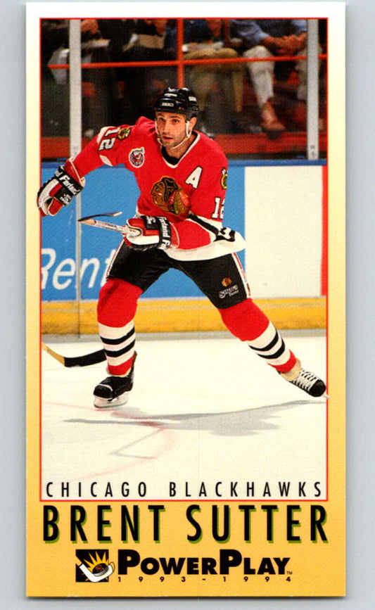 1993-94 PowerPlay #56 Brent Sutter  Chicago Blackhawks  V77513 Image 1