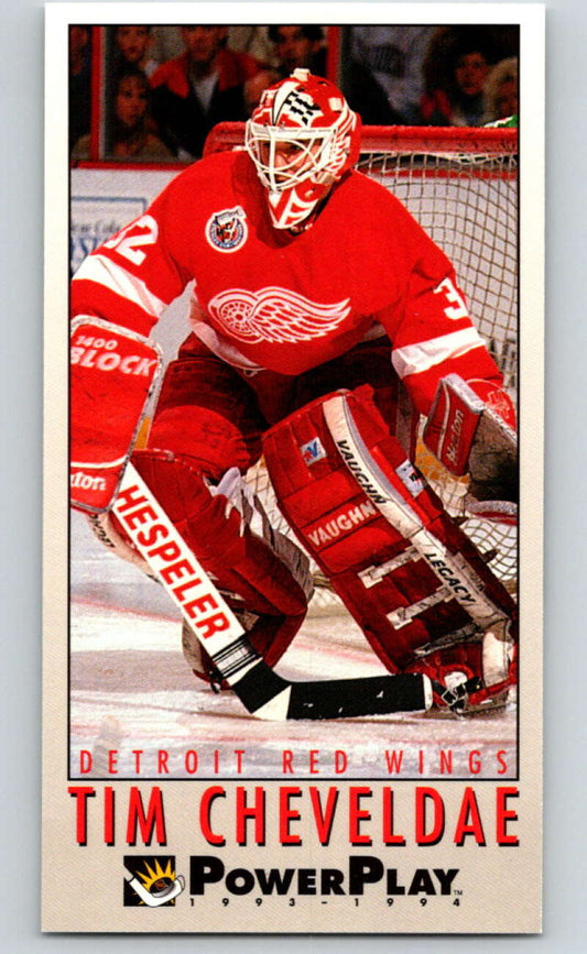 1993-94 PowerPlay #67 Tim Cheveldae  Detroit Red Wings  V77538 Image 1