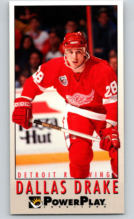 1993-94 PowerPlay #71 Dallas Drake  RC Rookie Detroit Red Wings  V77547 Image 1