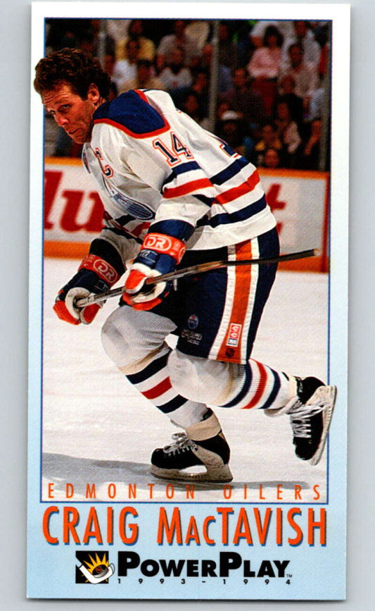 1993-94 PowerPlay #82 Craig MacTavish  Edmonton Oilers  V77572 Image 1