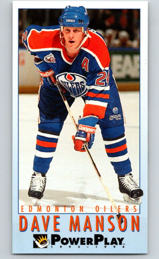 1993-94 PowerPlay #83 Dave Manson  Edmonton Oilers  V77574 Image 1