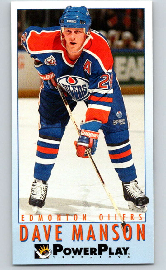 1993-94 PowerPlay #83 Dave Manson  Edmonton Oilers  V77575 Image 1