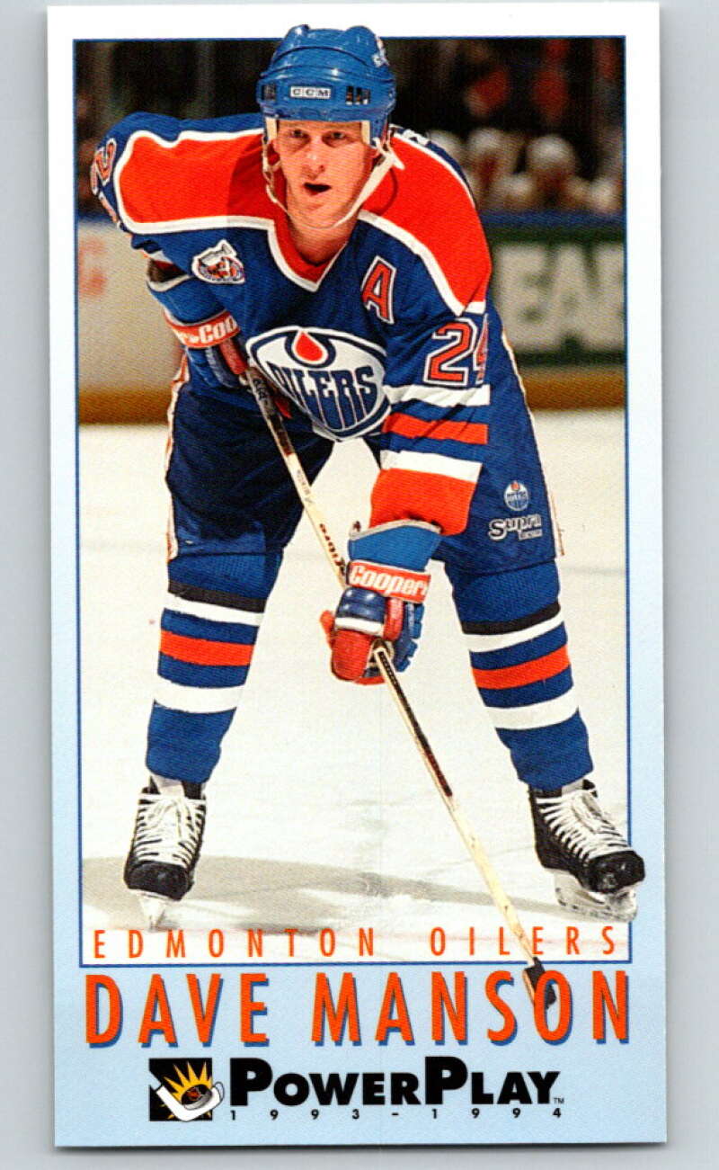 1993-94 PowerPlay #83 Dave Manson Edmonton Oilers V77575 Image 1