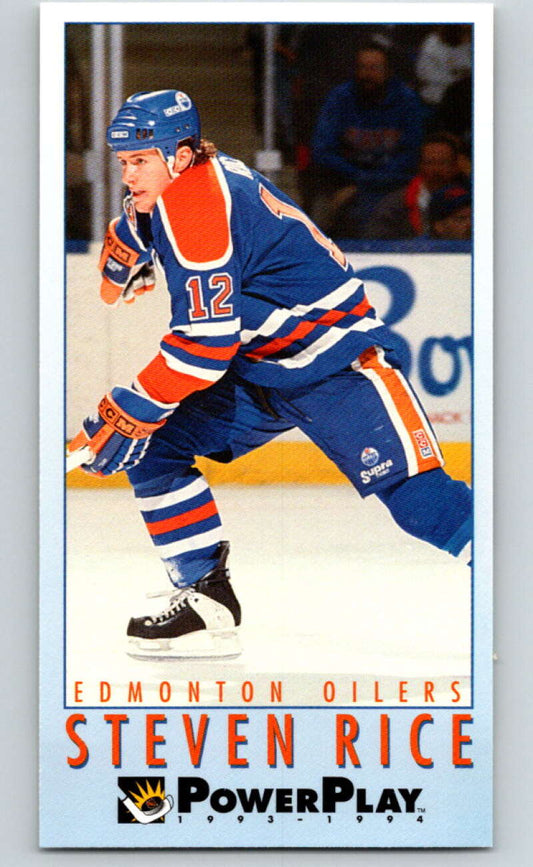 1993-94 PowerPlay #86 Steven Rice  Edmonton Oilers  V77579 Image 1