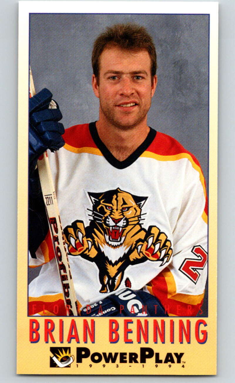 1993-94 PowerPlay #90 Brian Benning Florida Panthers V77586 Image 1