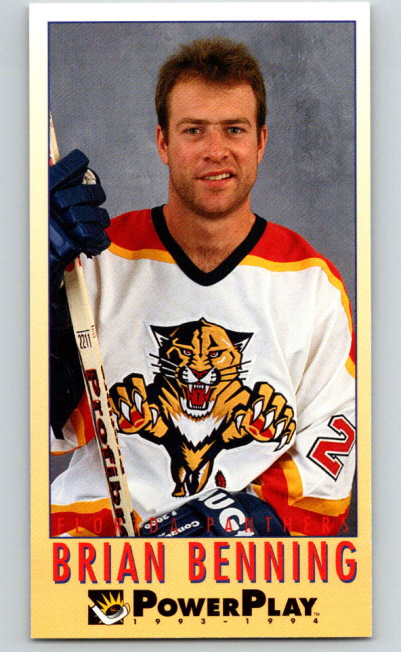 1993-94 PowerPlay #90 Brian Benning Florida Panthers V77587 Image 1