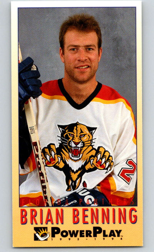 1993-94 PowerPlay #90 Brian Benning  Florida Panthers  V77588 Image 1