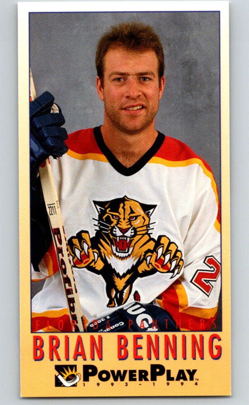 1993-94 PowerPlay #90 Brian Benning Florida Panthers V77588 Image 1