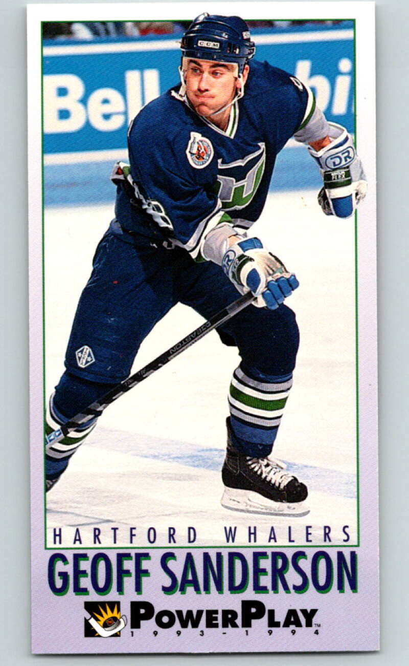 1993-94 PowerPlay #109 Geoff Sanderson Hartford Whalers V77626 Image 1