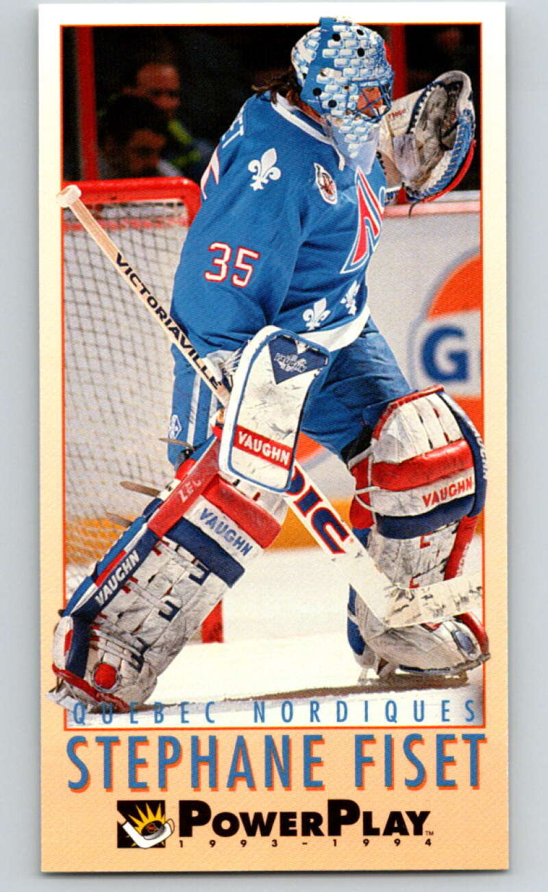 1993-94 PowerPlay #198 Stephane Fiset Quebec Nordiques V77790 Image 1