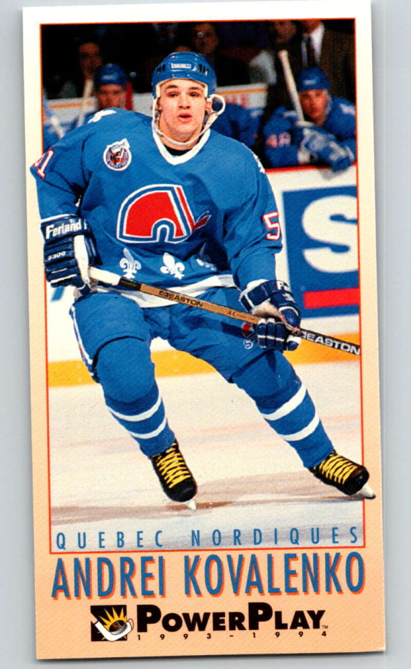 1993-94 PowerPlay #200 Andrei Kovalenko Quebec Nordiques V77793 Image 1
