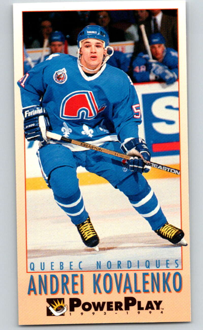 1993-94 PowerPlay #200 Andrei Kovalenko Quebec Nordiques V77794 Image 1