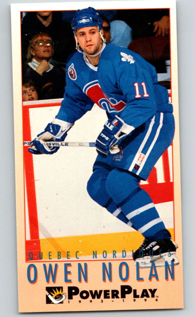 1993-94 PowerPlay #201 Owen Nolan Quebec Nordiques V77795 Image 1