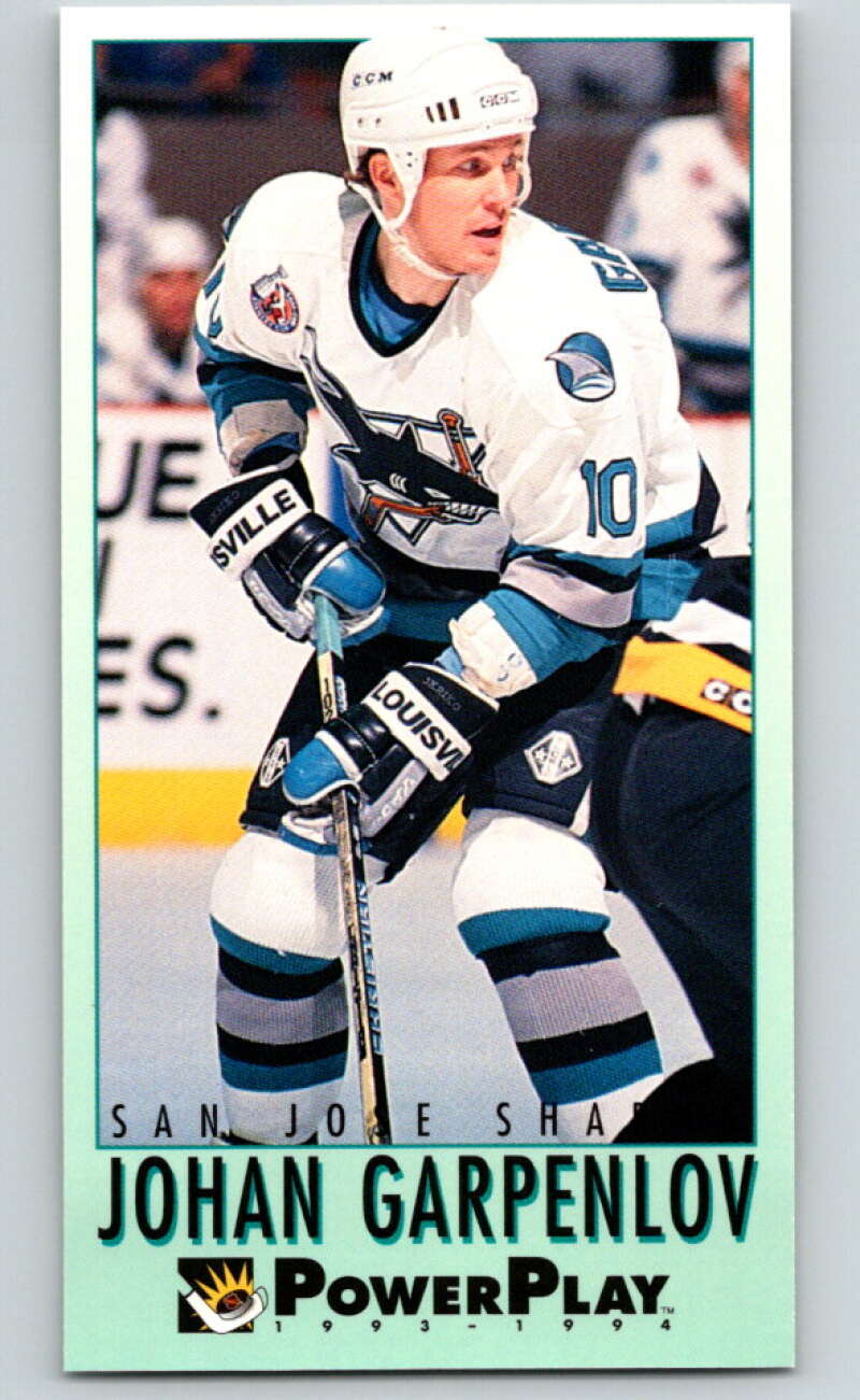 1993-94 PowerPlay #219 Johan Garpenlov San Jose Sharks V77838 Image 1